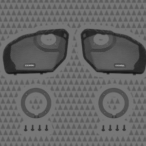 Cicada Audio 24CHDRGGT-075 2024+ Road Glide Grilles w/ RR075T Mounts